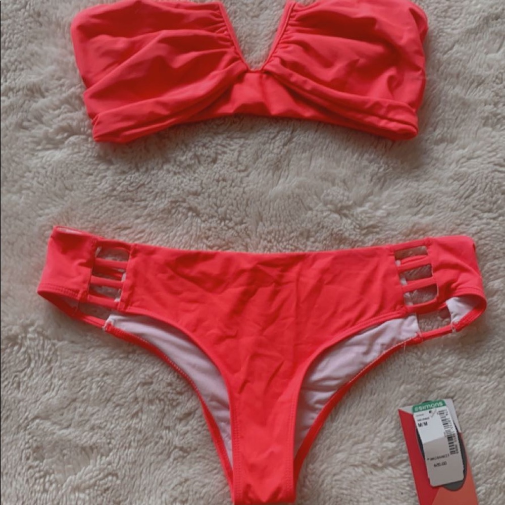 Simons neon pink bikini. Bottoms M & top S